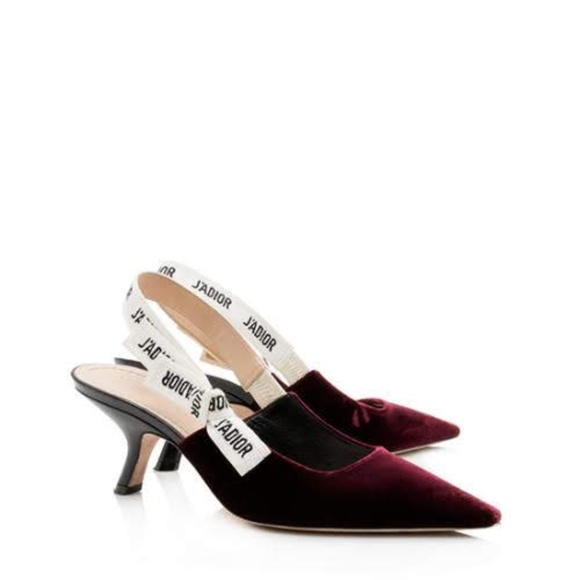 velvet slingback shoes